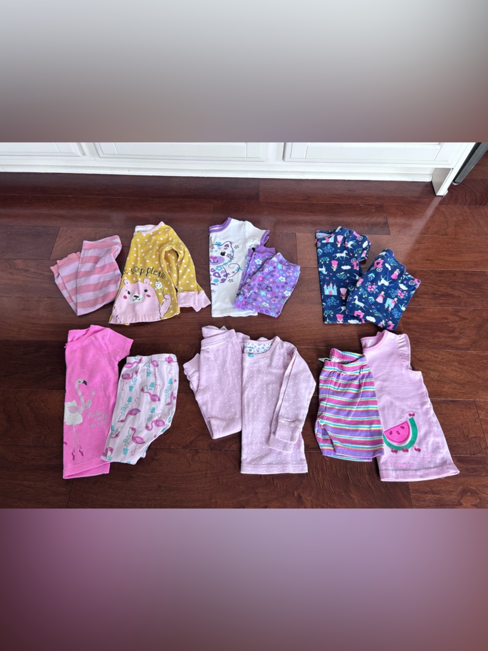 Pajamas 24 months 2T girls bundle lot toddler girl